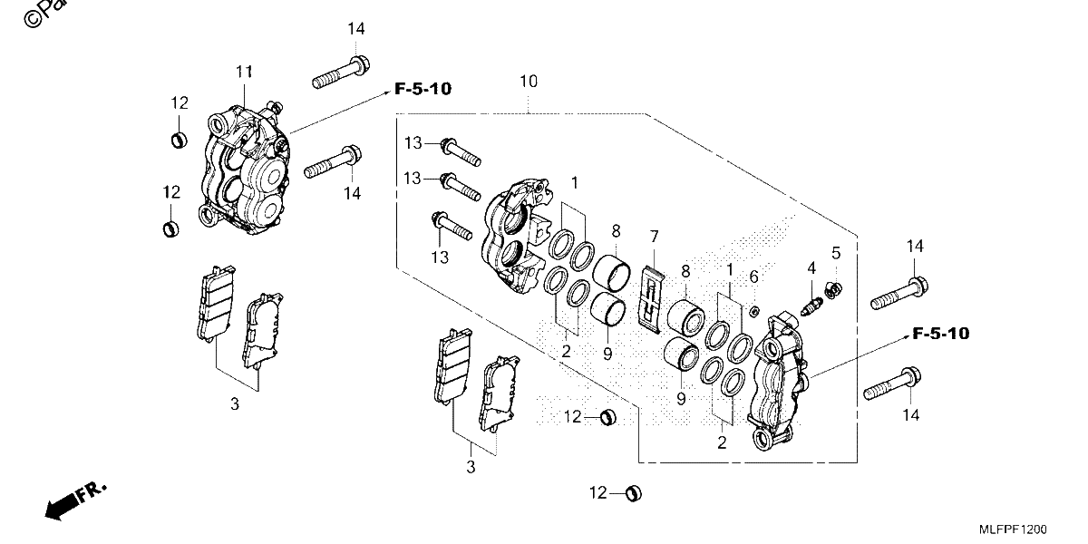 Diagrama de FRONT BRAKE CALIPER
