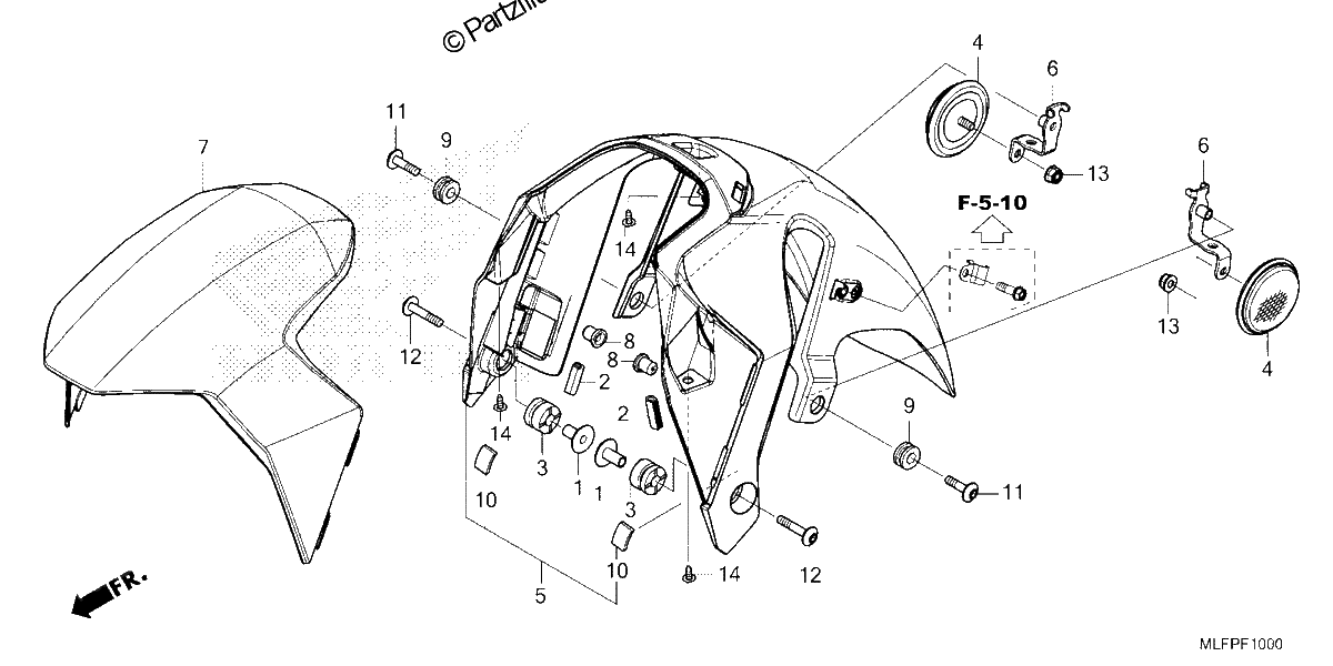 Diagrama de FRONT FENDER