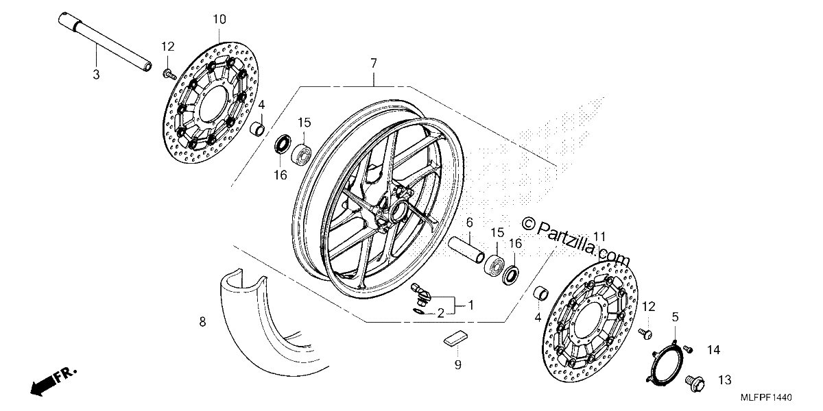 Diagrama de FRONT WHEEL