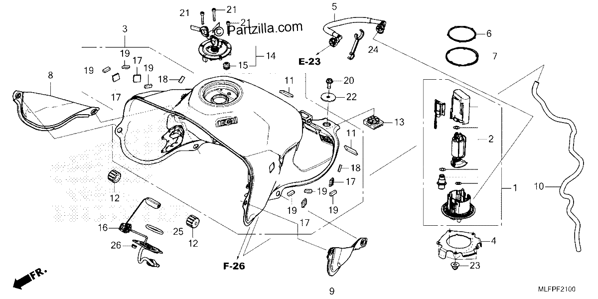 Diagrama de FUEL TANK FUEL PUMP
