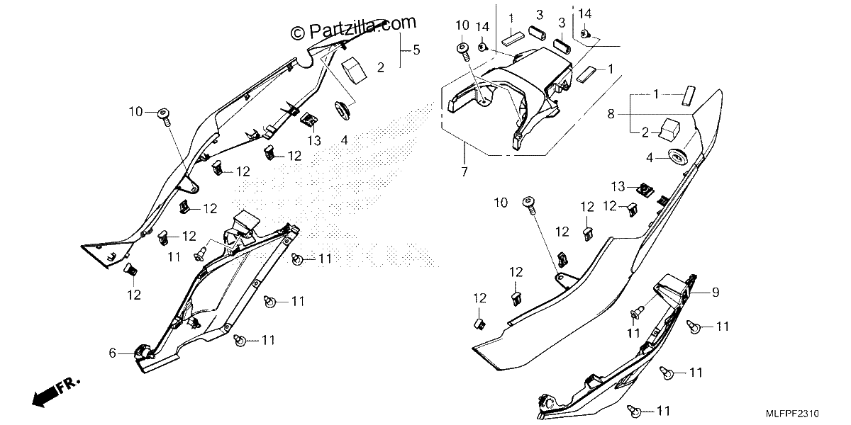 Diagrama de SIDE COWL