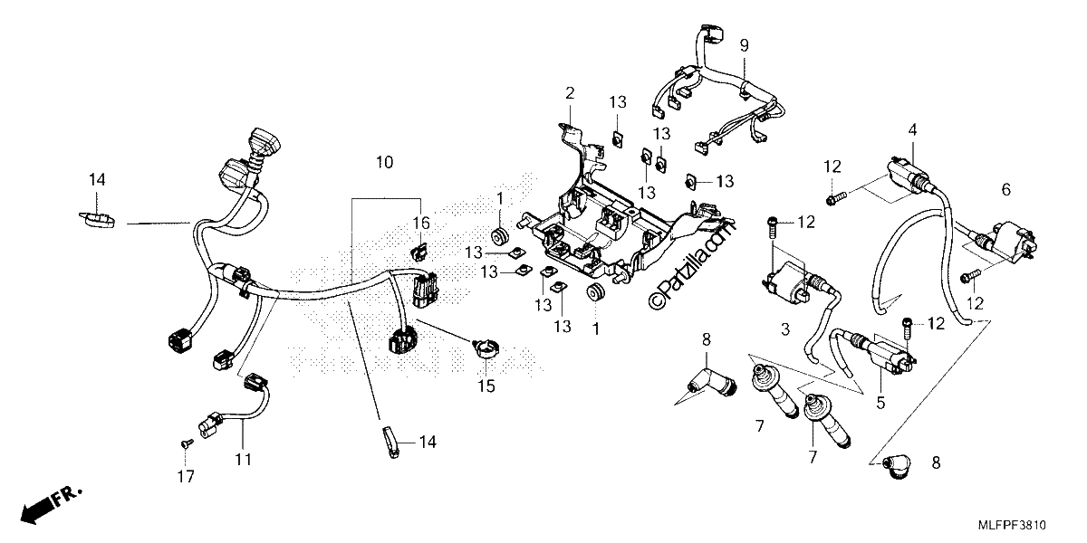 Diagrama de SUB HARNESS IGNITION COIL