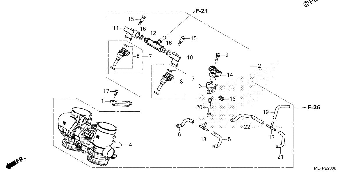 Diagrama de THROTTLE BODY