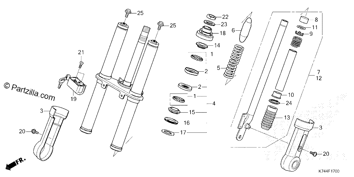 Diagrama de FRONT FORK
