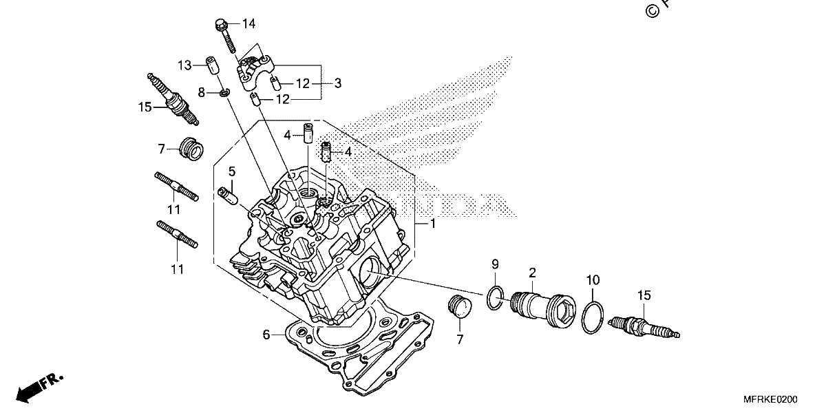 Diagrama de FRONT CYLINDER HEAD