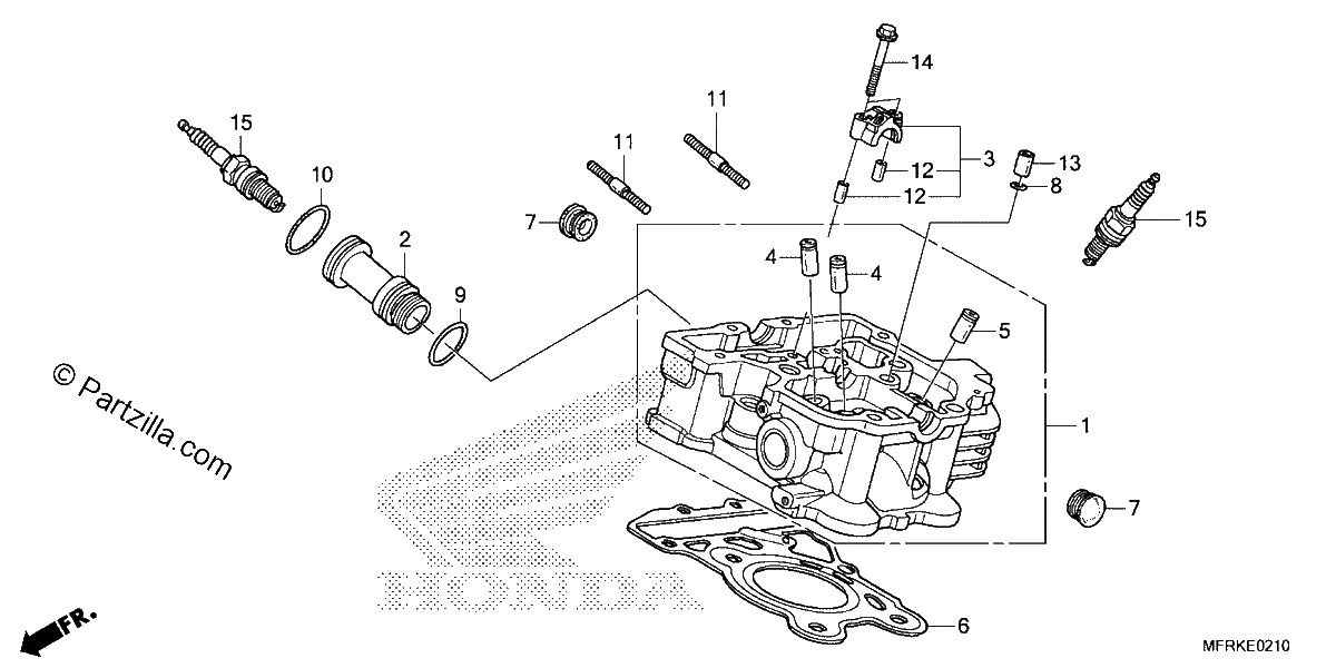 Diagrama de REAR CYLINDER HEAD