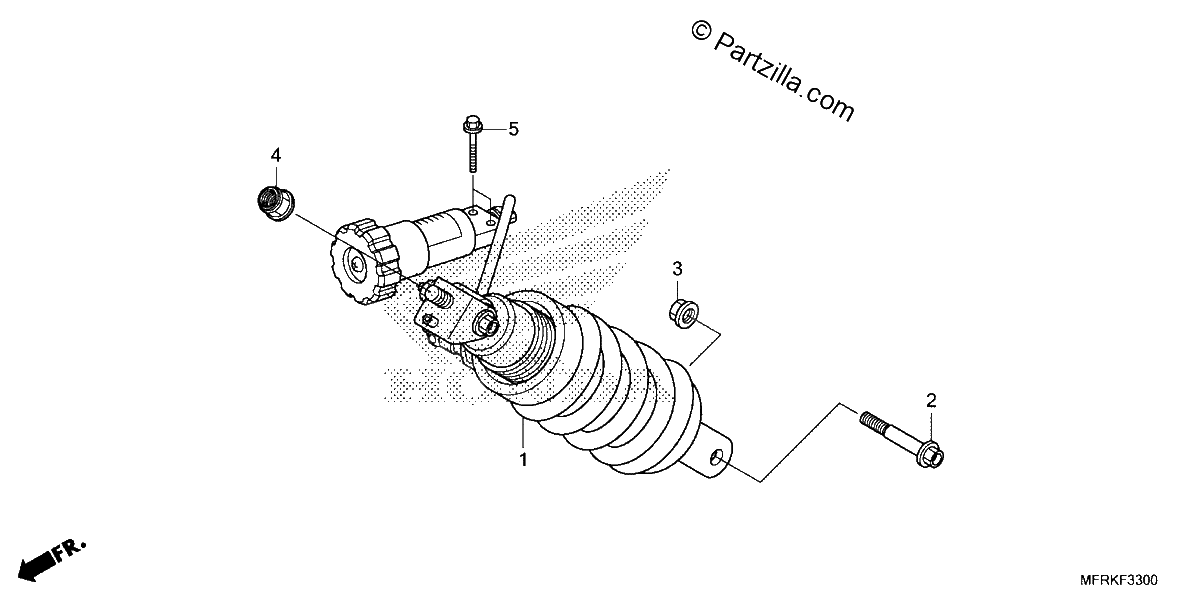 Diagrama de REAR SHOCK ABSORBER