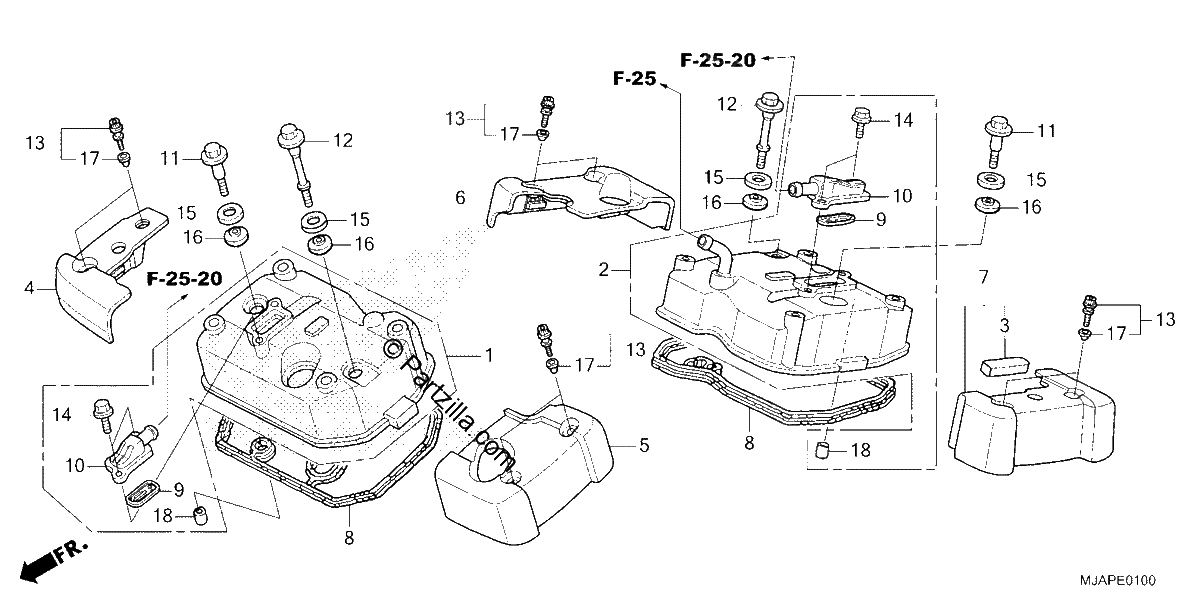 Diagrama de CYLINDER HEAD COVER