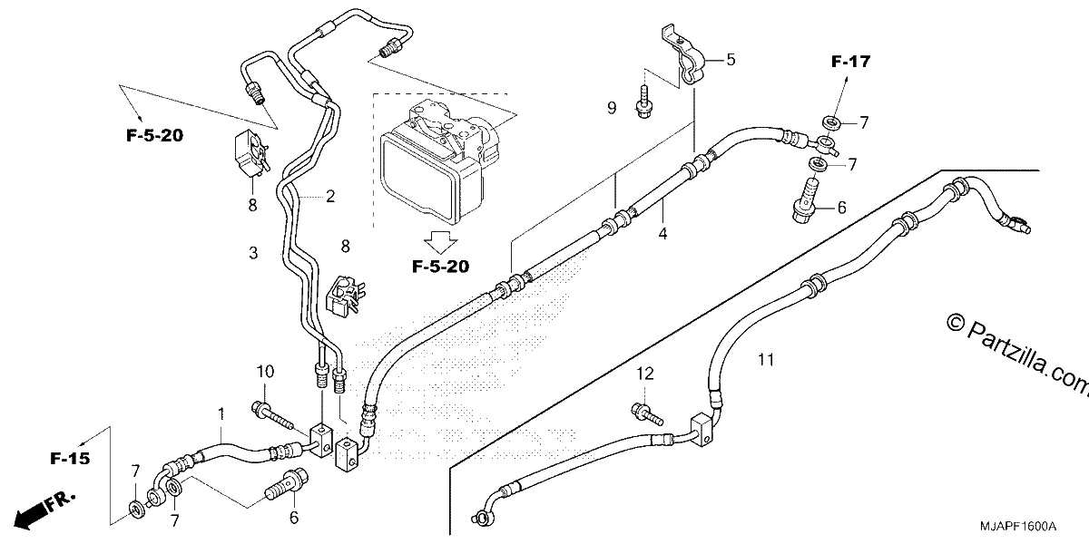Diagrama de REAR BRAKE HOSE