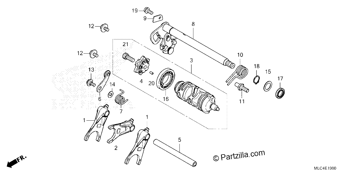 Diagrama de GEARSHIFT DRUM