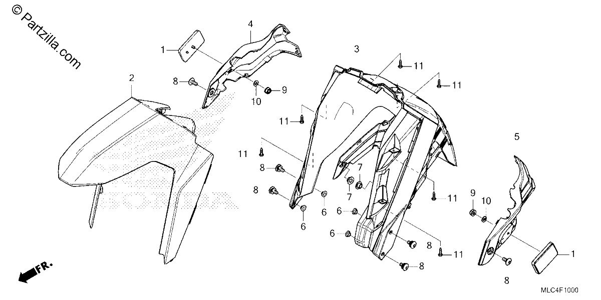 Diagrama de FRONT FENDER