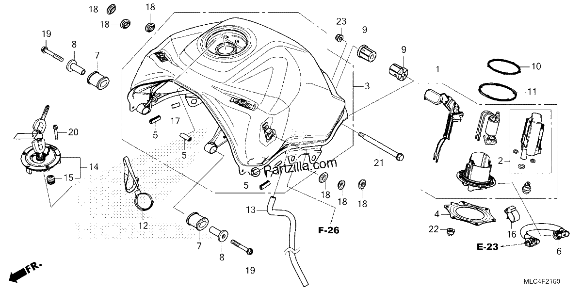 Diagrama de FUEL TANK FUEL PUMP