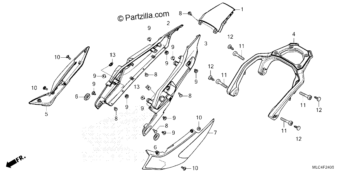 Diagrama de REAR COWL