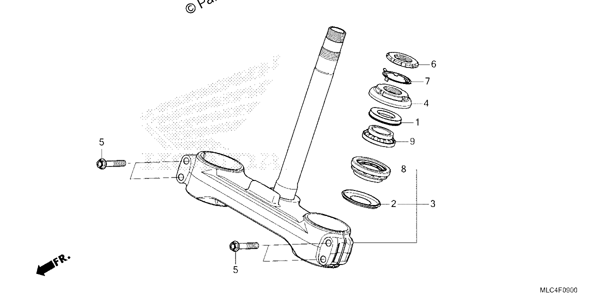Diagrama de STEERING STEM