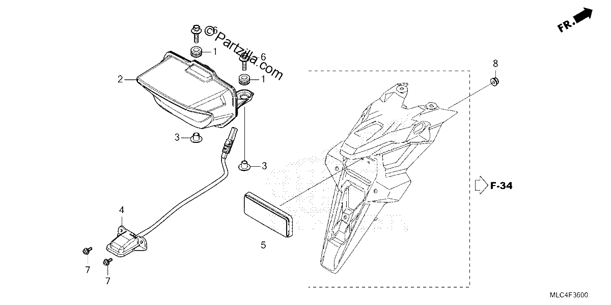 Diagrama de TAILLIGHT LICENSE LIGHT