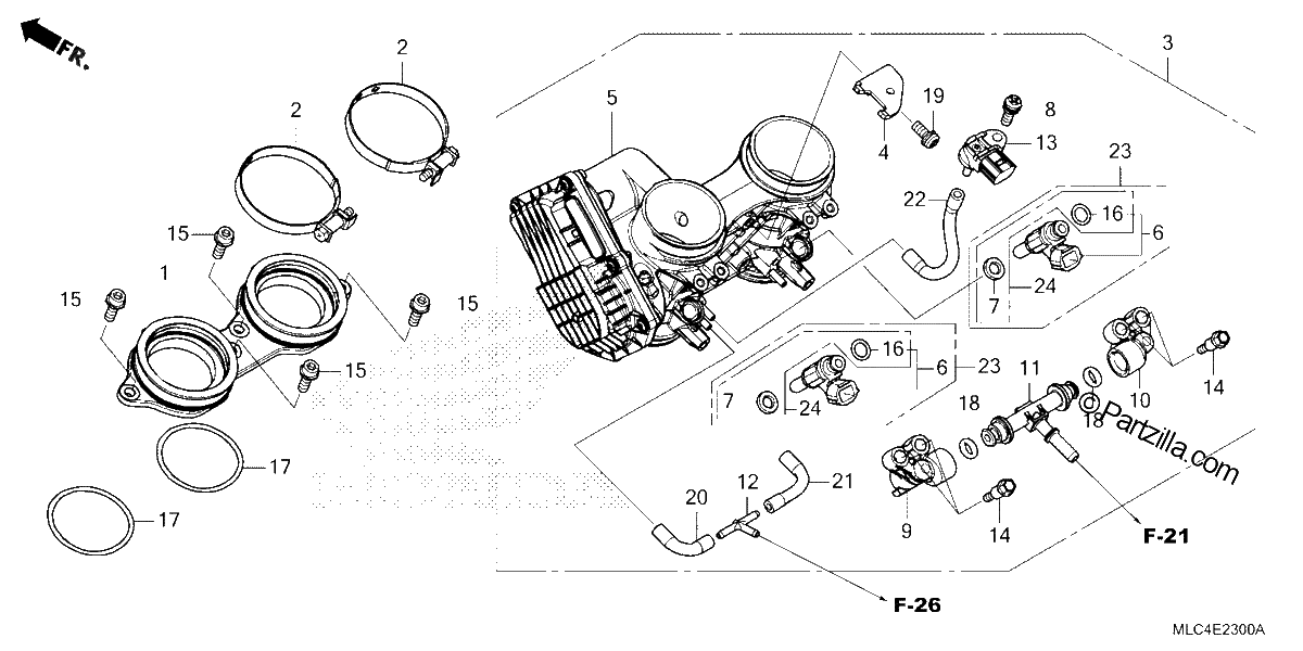 Diagrama de THROTTLE BODY
