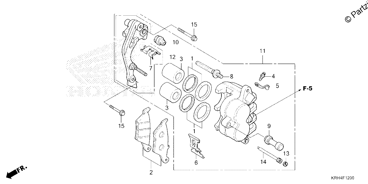 Diagrama de FRONT BRAKE CALIPER