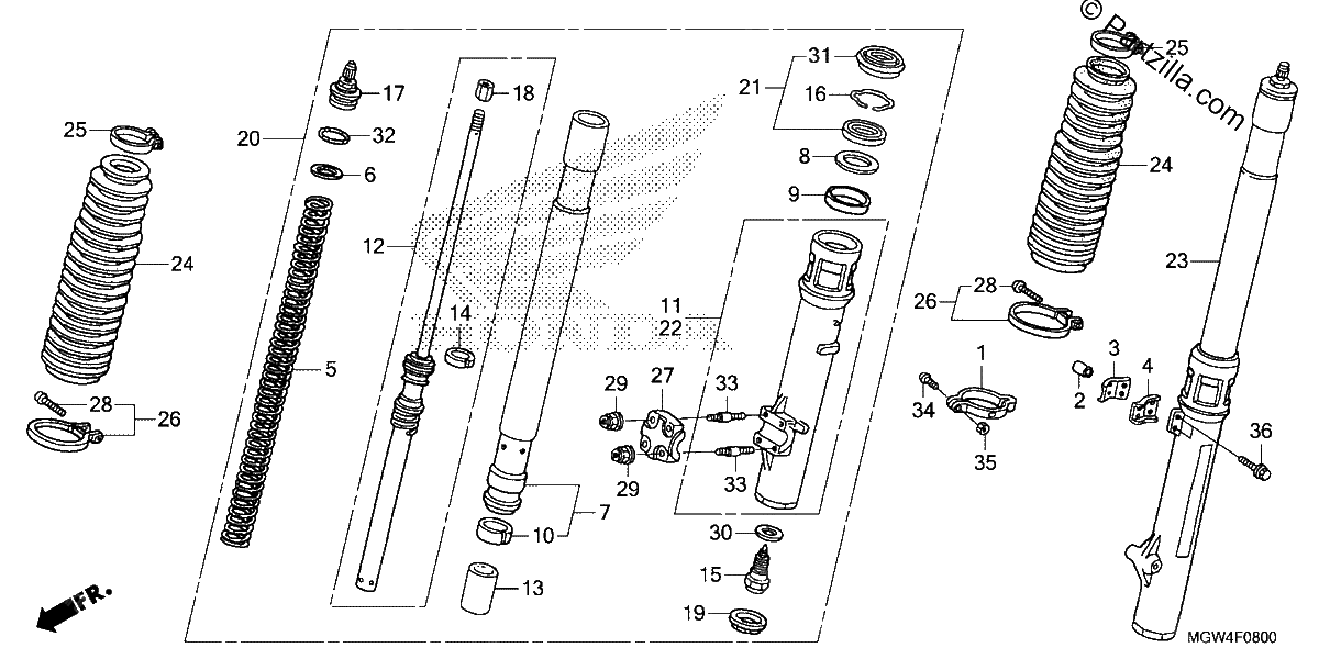 Diagrama de FRONT FORK