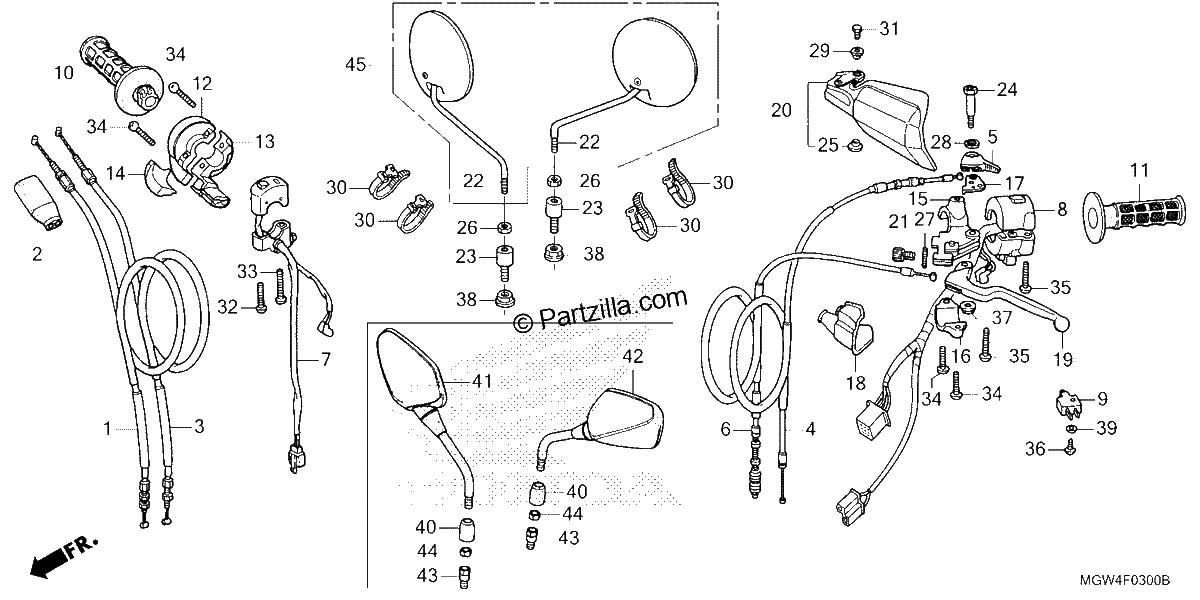 Diagrama de HANDLE LEVER SWITCH CABLE
