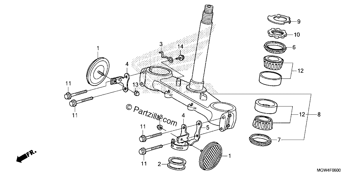 Diagrama de STEERING STEM