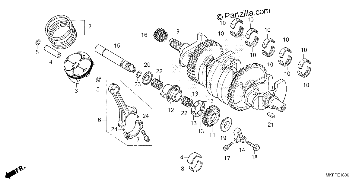 Diagrama de CRANKSHAFT PISTON