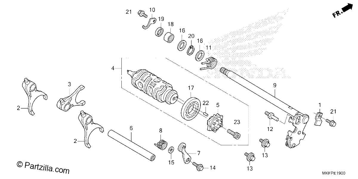 Diagrama de GEARSHIFT DRUM
