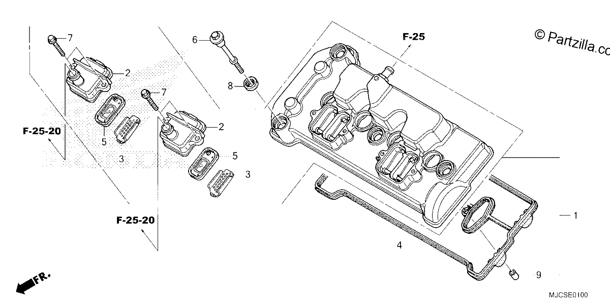 Diagrama de CYLINDER HEAD COVER