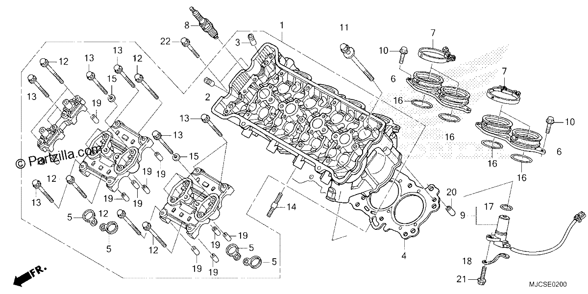 Diagrama de CYLINDER HEAD