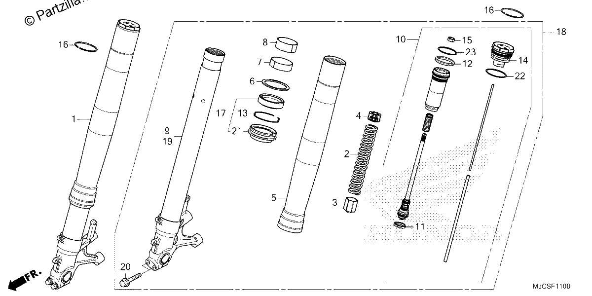 Diagrama de FRONT FORK