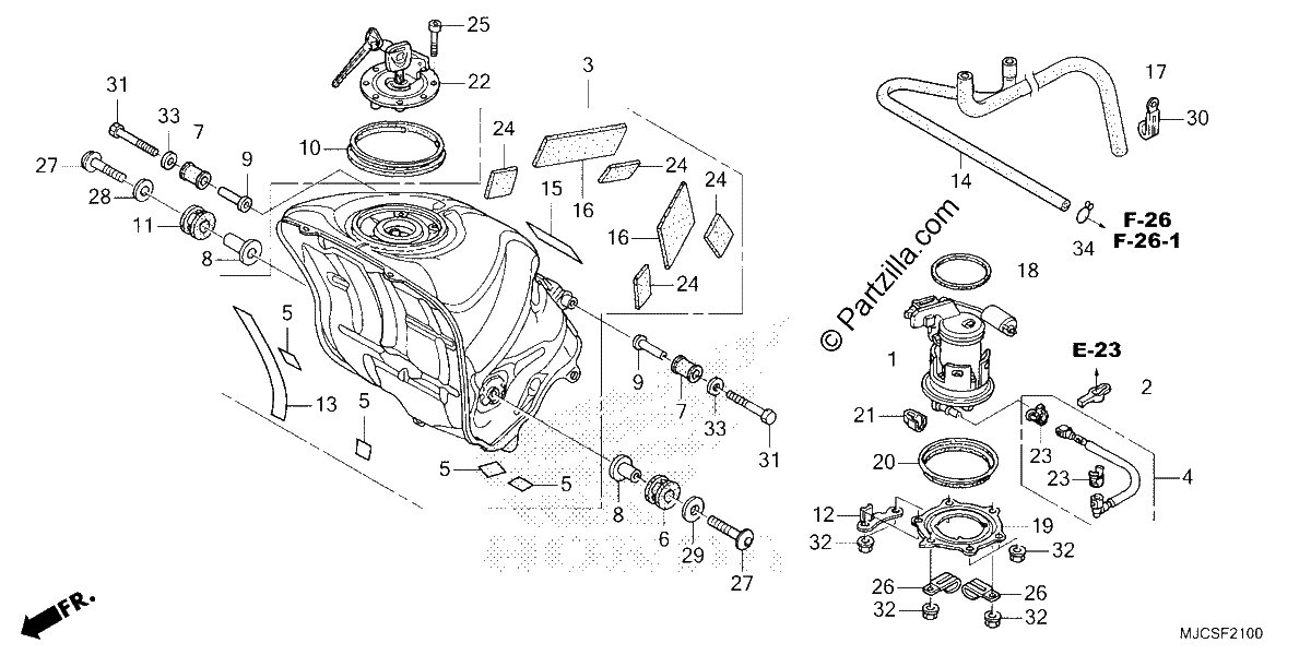 Diagrama de FUEL TANK FUEL PUMP