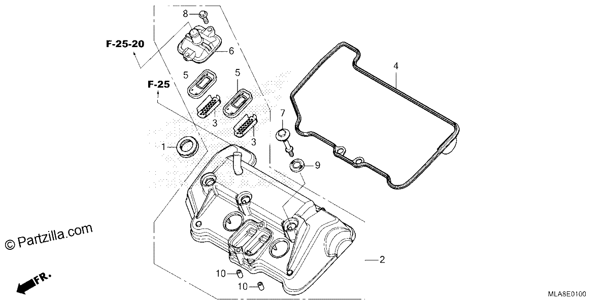 Diagrama de CYLINDER HEAD COVER