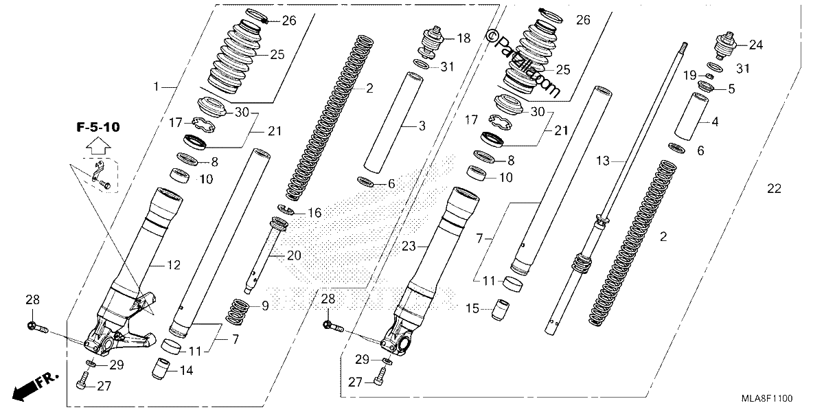 Diagrama de FRONT FORK