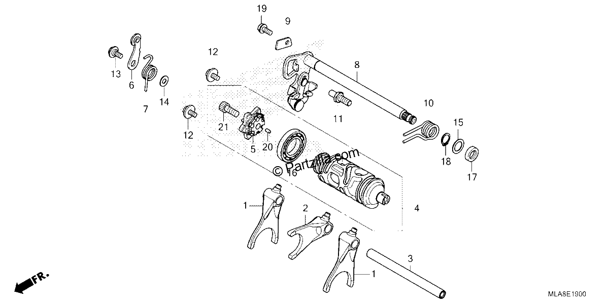 Diagrama de GEARSHIFT DRUM CMX1100A A2