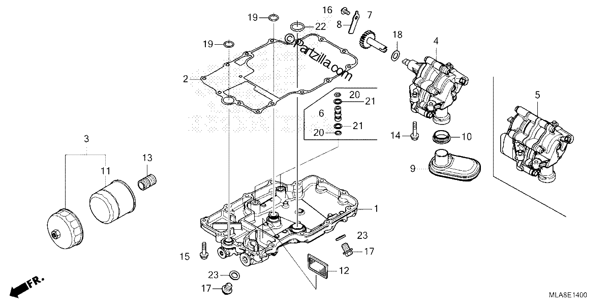 Diagrama de OIL PAN OIL PUMP