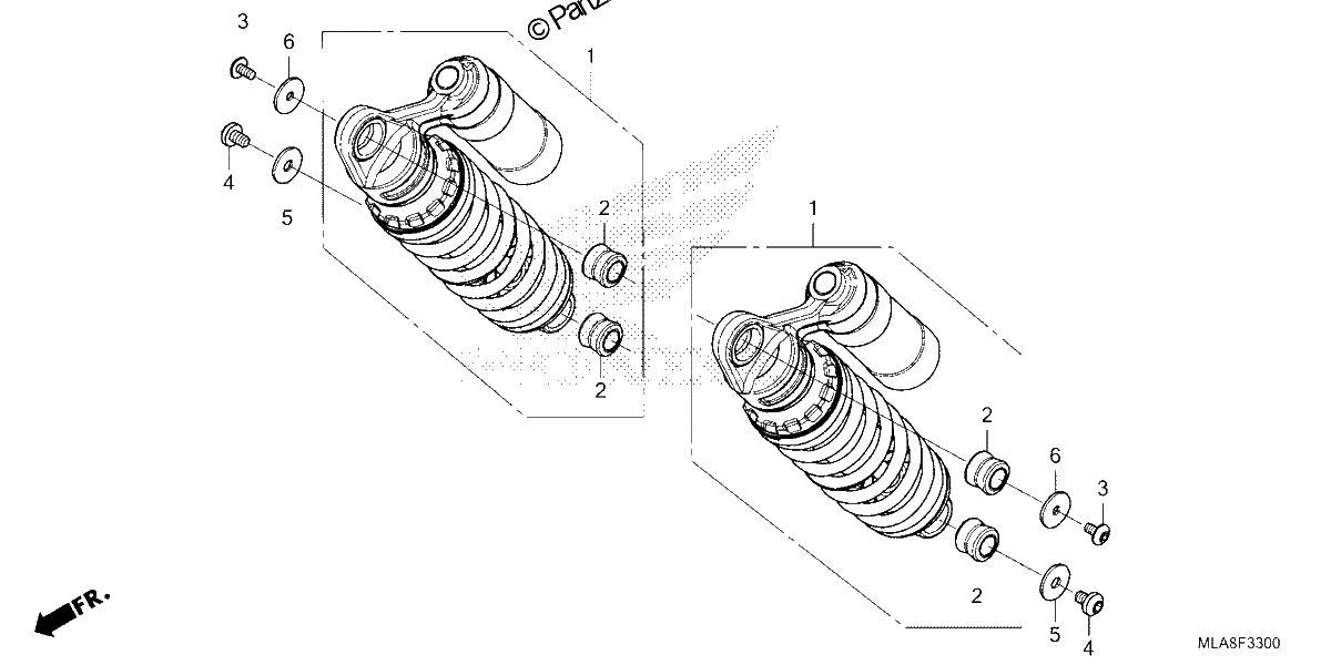 Diagrama de REAR SHOCK ABSORBER
