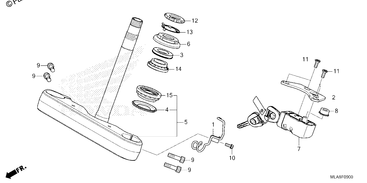Diagrama de STEERING STEM