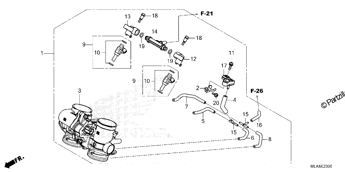 Diagrama de THROTTLE BODY