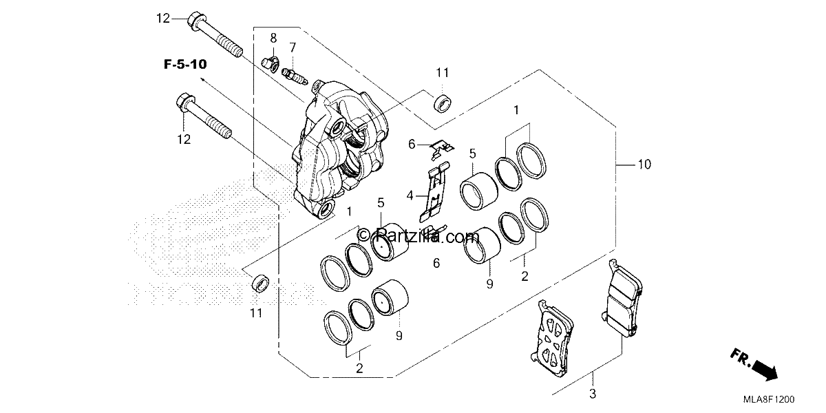 Diagrama de FRONT BRAKE CALIPER