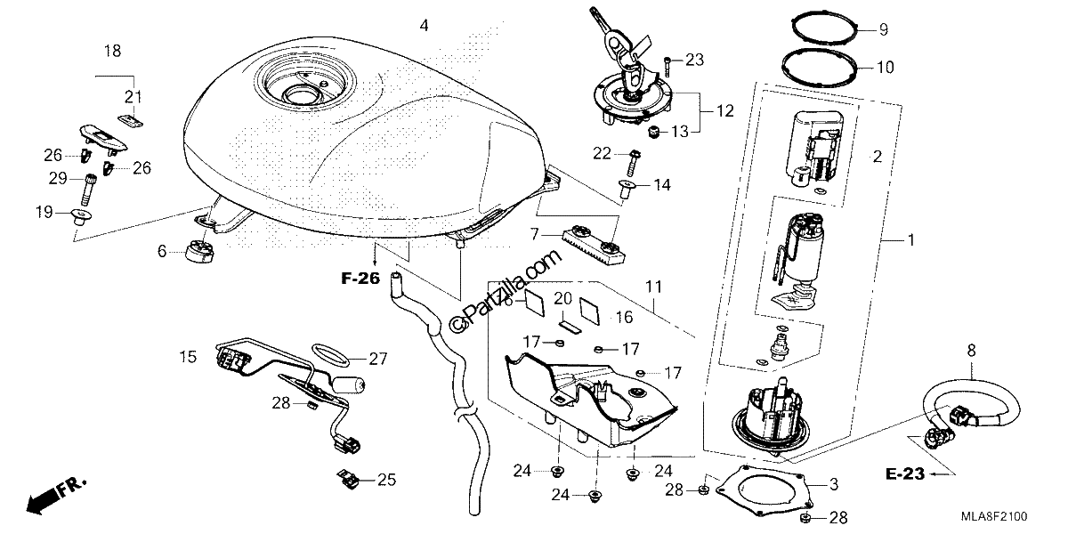 Diagrama de FUEL TANK FUEL PUMP