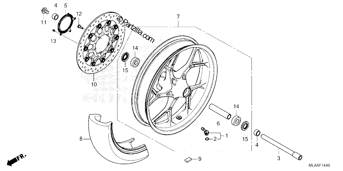 Diagrama de FRONT WHEEL