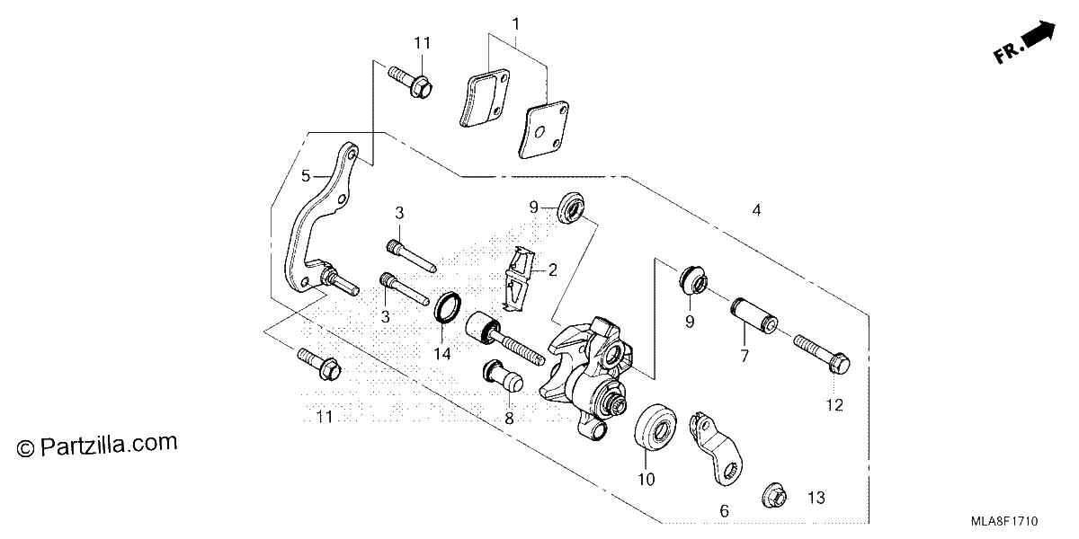 Diagrama de PARKING BRAKE CALIPER