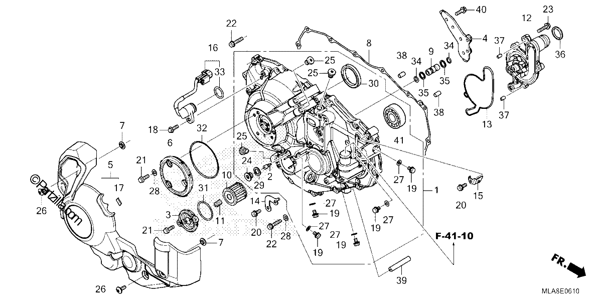 Diagrama de RIGHT CRANKCASE COVER CMX1100D D2 D3