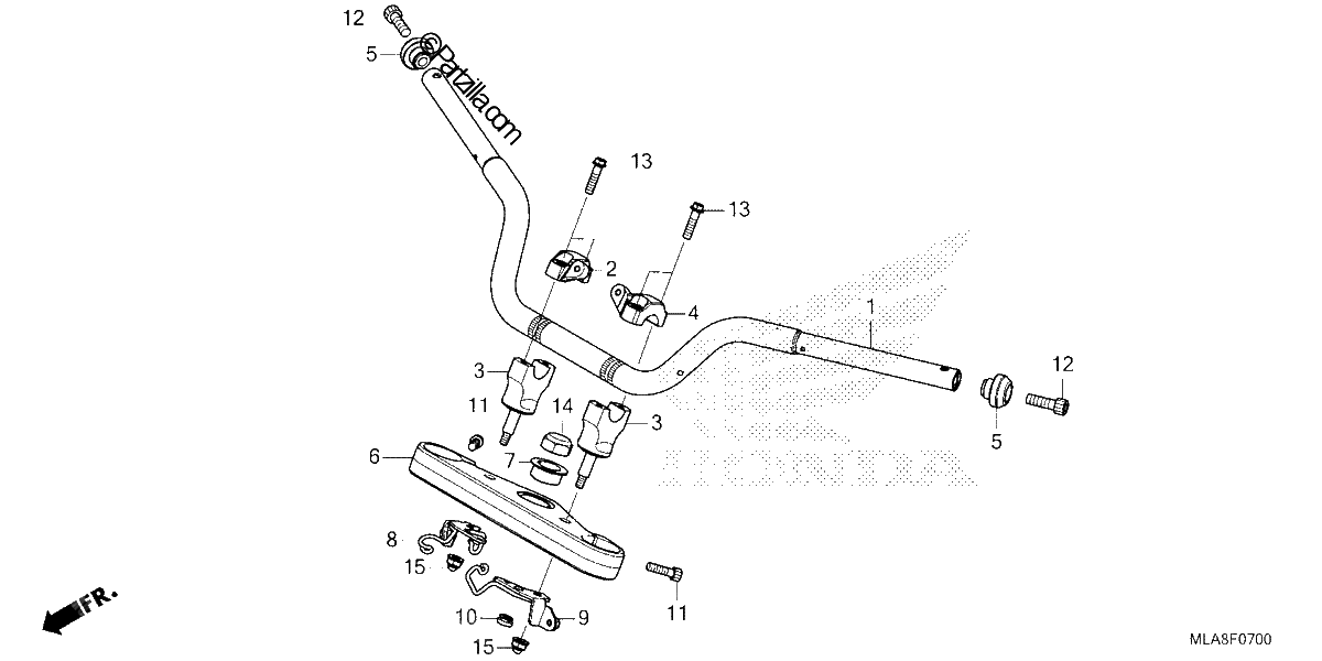 Diagrama de HANDLEBAR TOP BRIDGE