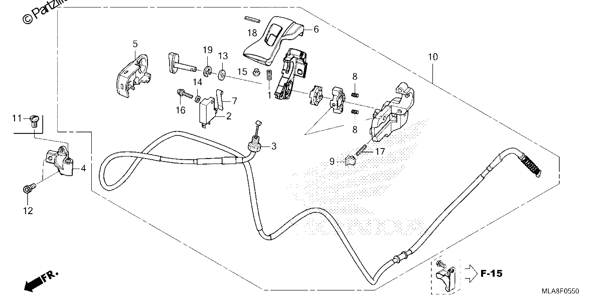 Diagrama de PARKING BRAKE LEVER