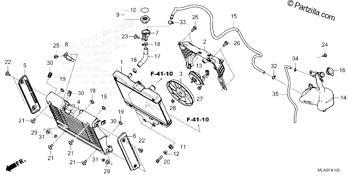 Diagrama de RADIATOR RESERVE TANK