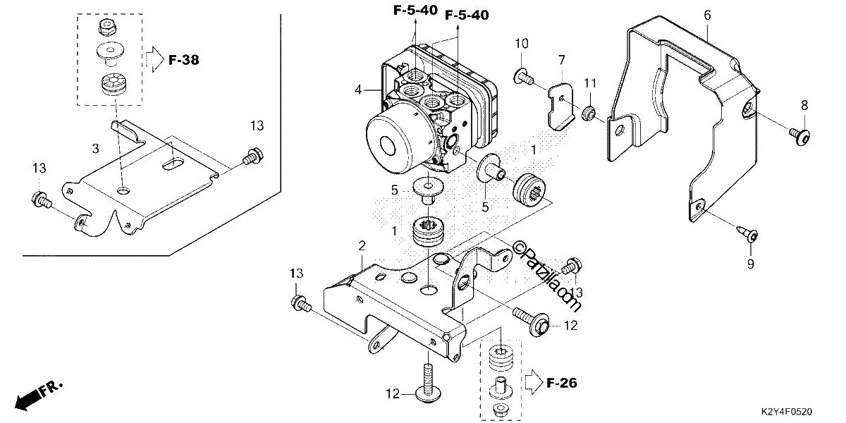 Diagrama de ABS MODULATOR STAY