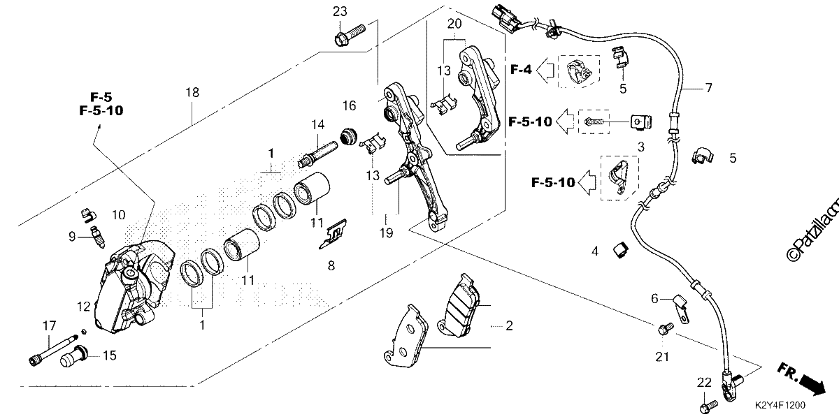 Diagrama de FRONT BRAKE CALIPER