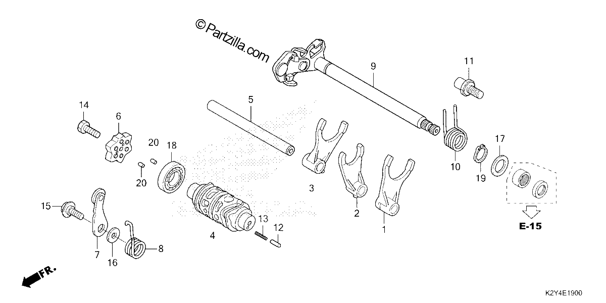 Diagrama de GEARSHIFT DRUM