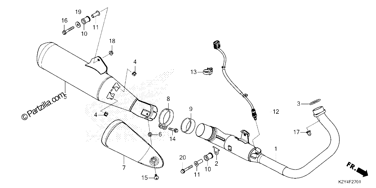 Diagrama de MUFFLER CMX300A3