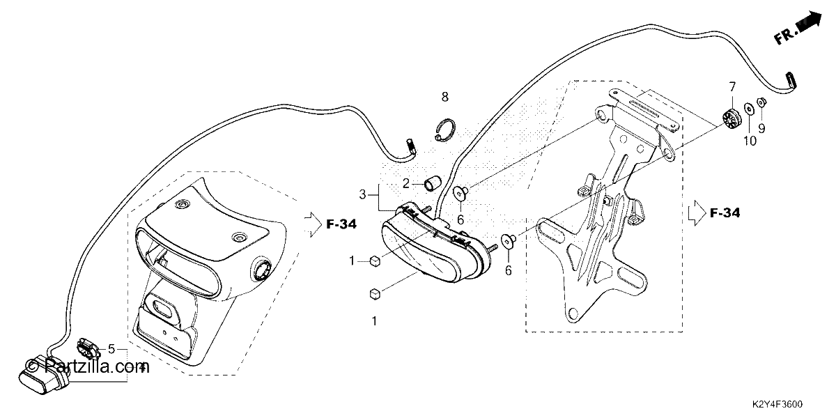 Diagrama de TAILLIGHT LICENSE LIGHT